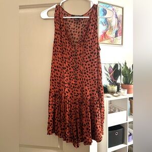 Leopard Print Sleeveless Romper